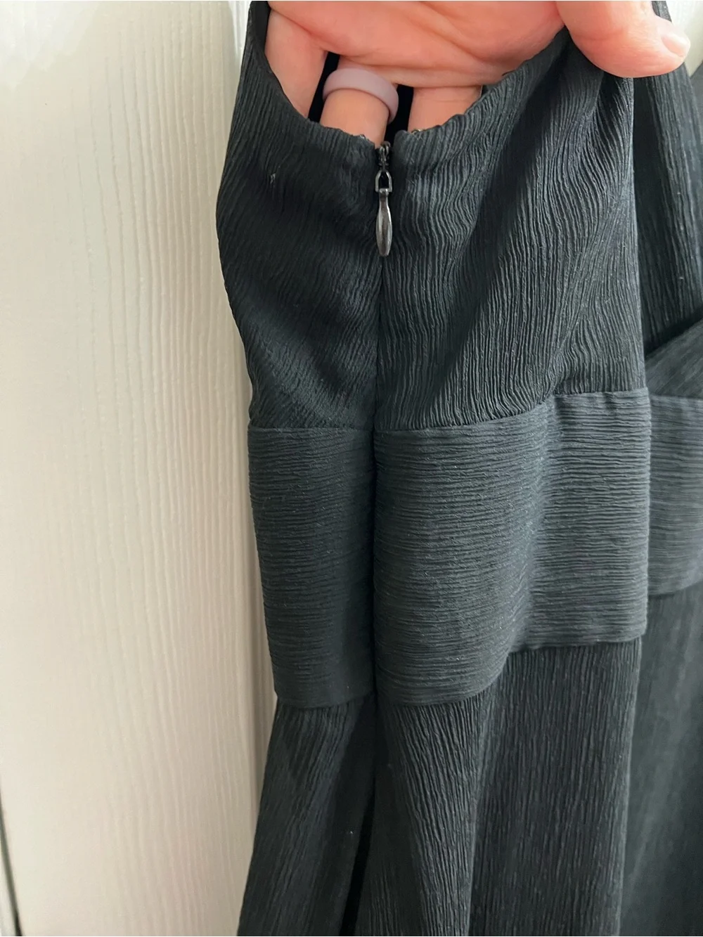 J. Crew Black Silk Sleeveless V-Neck Midi Dress